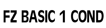 FZ BASIC 1 COND Font Image