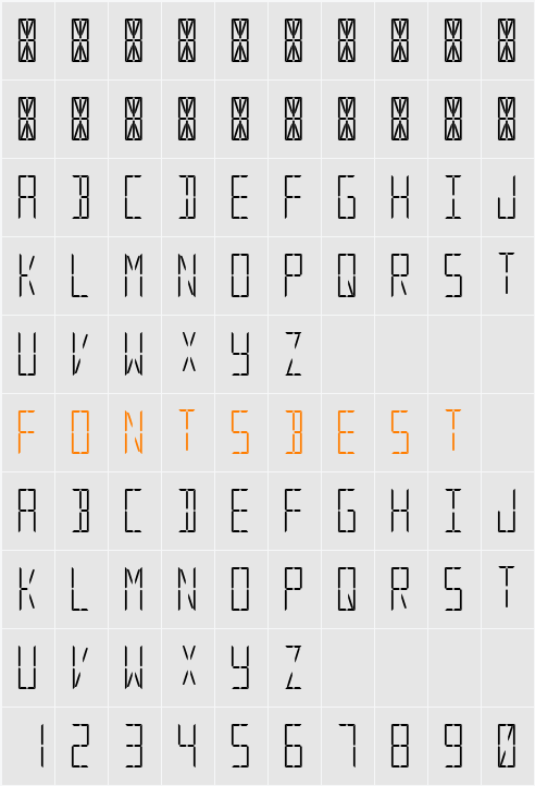 Digital System Character Map
