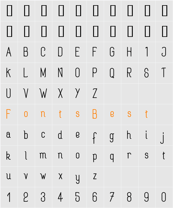 Rogaton Character Map