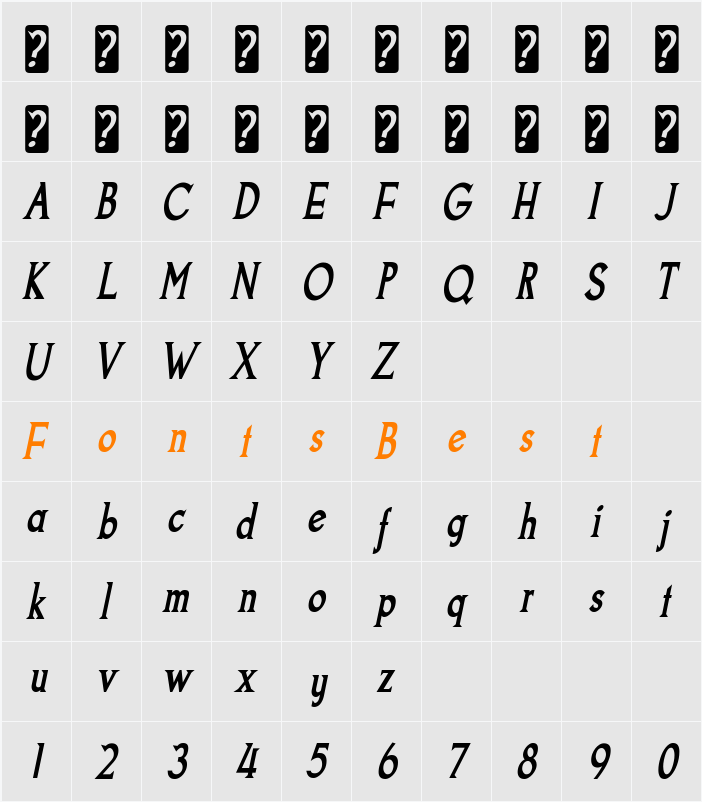Goodfish Character Map