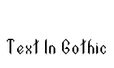 Text In Gothic