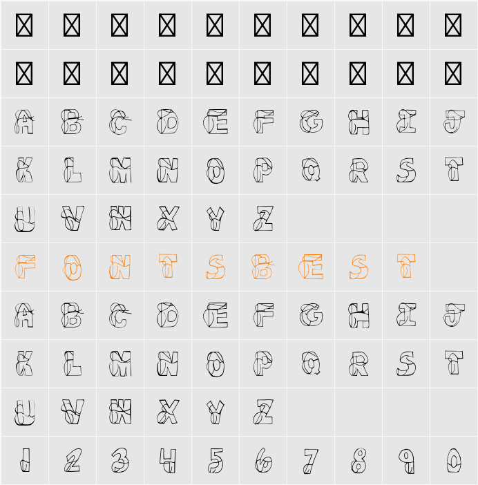 Fortin Font Character Map