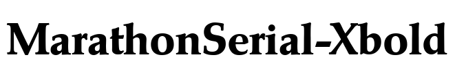 MarathonSerial-Xbold Font Image
