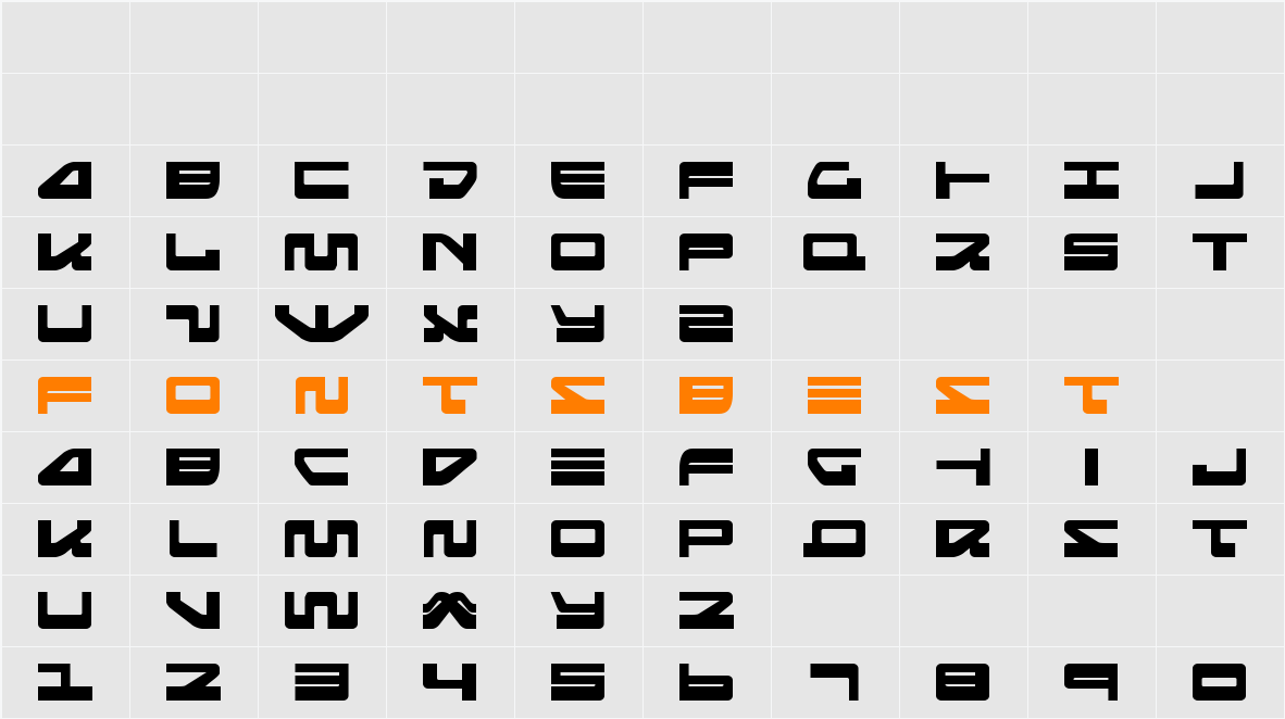 Searider Falcon Expanded Character Map