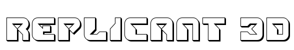 Replicant 3D Font Image