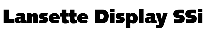 Lansette Display SSi Font Image