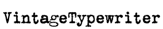 VintageTypewriter Font Image