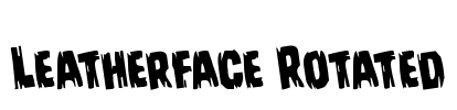 Leatherface Rotated Font Image