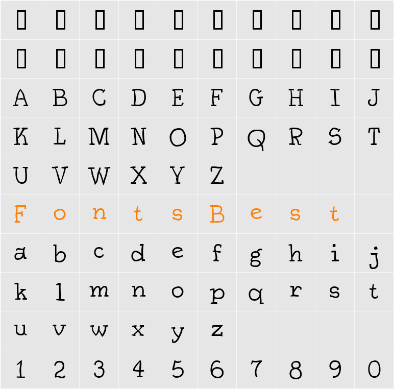 SarahfSlob Character Map