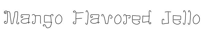 Mango Flavored Jello Font Image