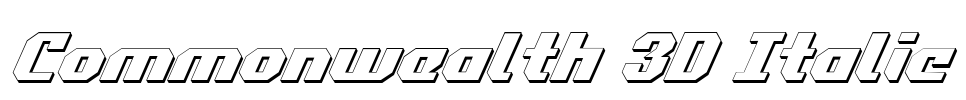 Commonwealth 3D Italic