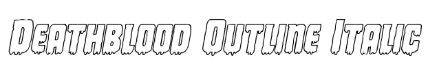 Deathblood Outline Italic