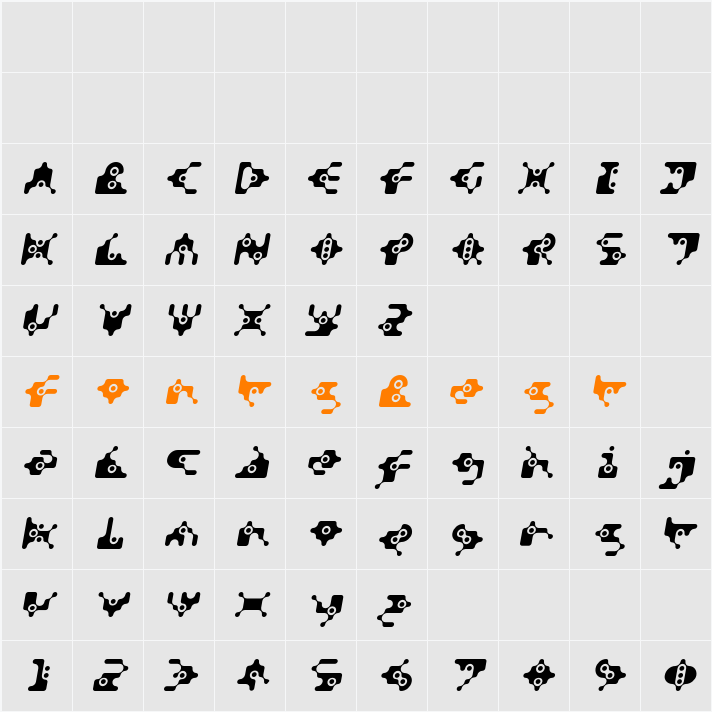 DigitalWaste Character Map