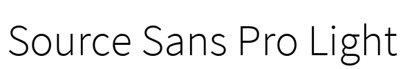 Source Sans Pro Light Font Image