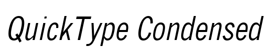 QuickType Condensed Font Image