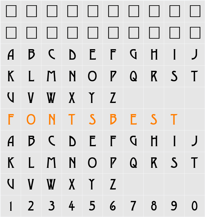 DustineSolid Character Map