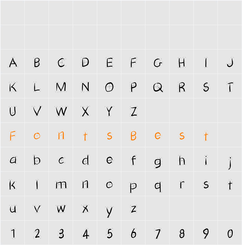 GridScribblesSwinging Character Map