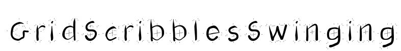 GridScribblesSwinging Font Image