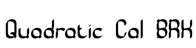 Quadratic Cal BRK Font Image