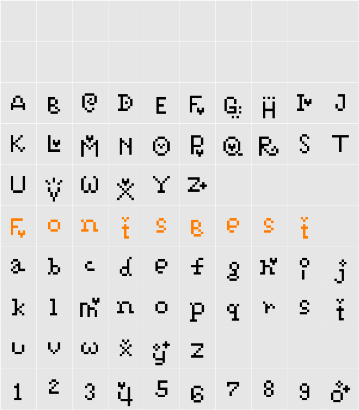 pixelpoiiz Character Map