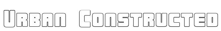 Urban Constructed Font Image