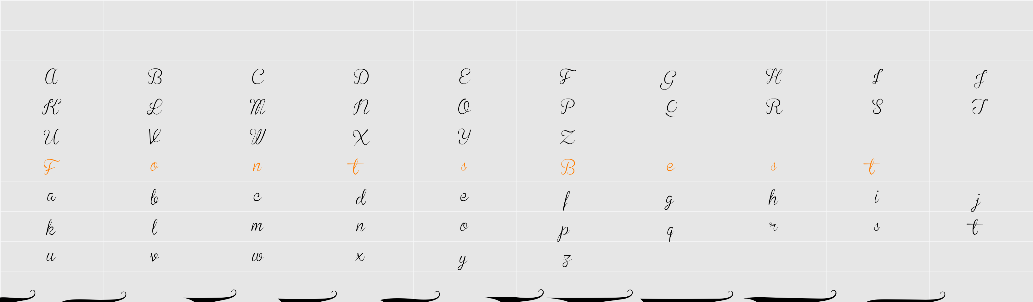 Brannboll Smal Character Map