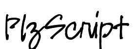 PlzScript Font Image