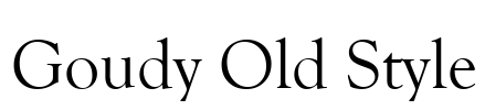 Goudy Old Style Font Image