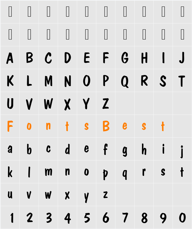 DomCasualD Character Map