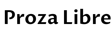Proza Libre Font Image