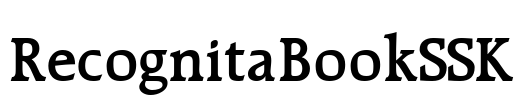 RecognitaBookSSK Font Image