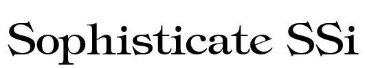 Sophisticate SSi Font Image