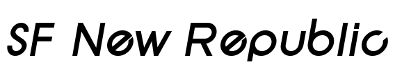 SF New Republic Font Image