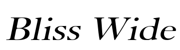 Bliss Wide Font Image