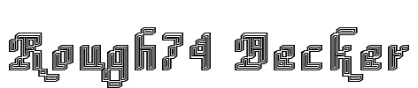 Rough74 Becker Font Image