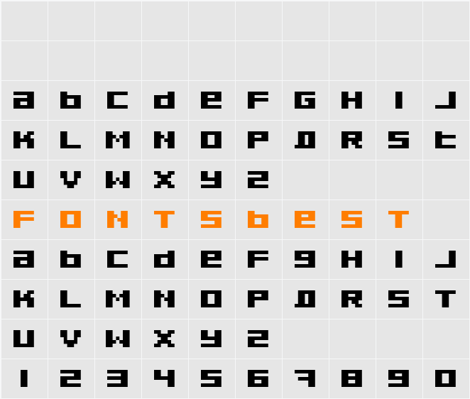 Pixeldust Character Map
