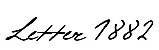 Letter 1882 Font Image