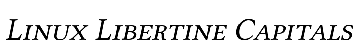 Linux Libertine Capitals Font Image
