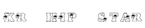 KR Hip Star Font Image