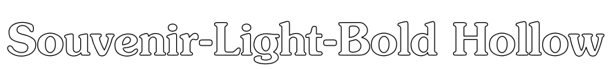 Souvenir-Light-Bold Hollow Font Image