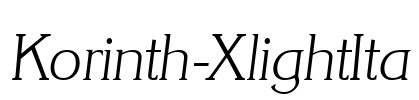 Korinth-XlightIta Font Image