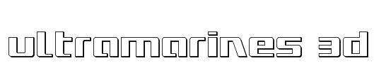 Ultramarines 3D Font Image