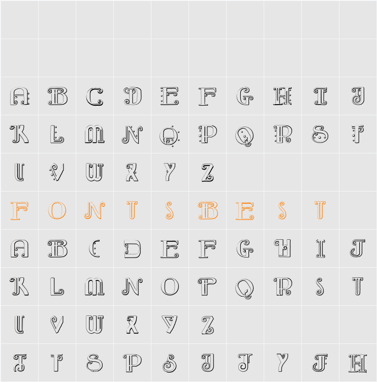 Rebimboca Beveled Character Map