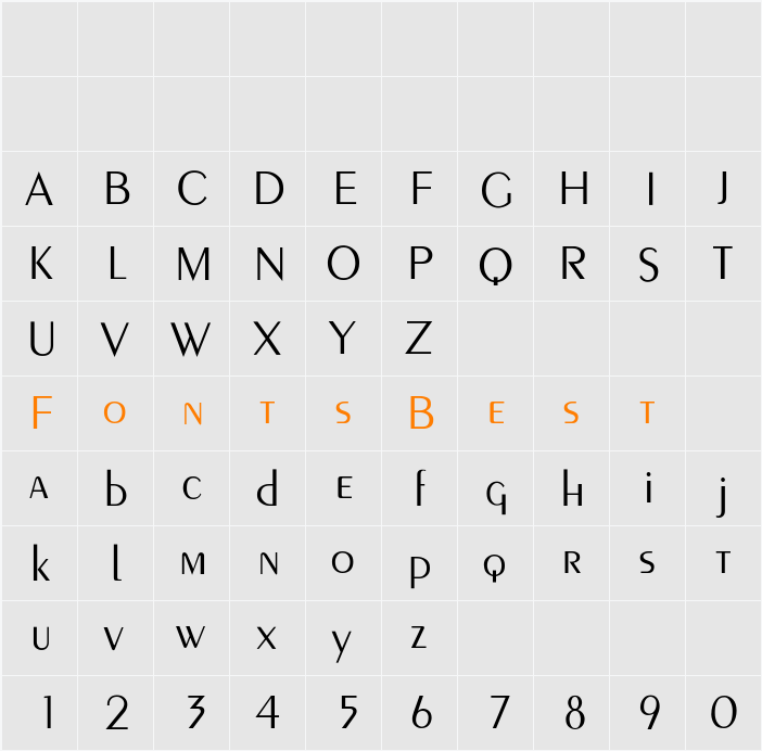 PEIGNOT-LIGHT-Thin Character Map
