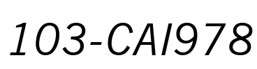 103-CAI978 Font Image