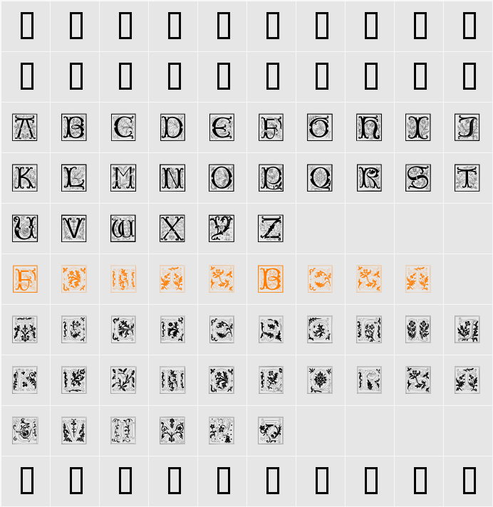 Ramo 2 Caps Character Map