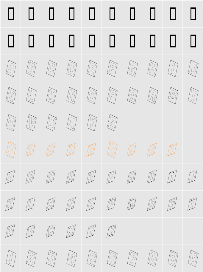 PlacecardOutline Character Map