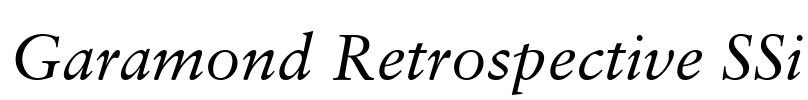 Garamond Retrospective SSi