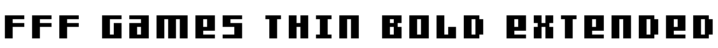 FFF Games Thin Bold Extended Font Image