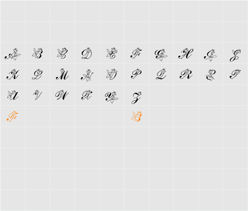 LMS Rose Character Map